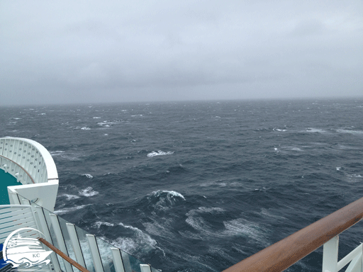 Seegang auf der Fahrt nach Norwegen