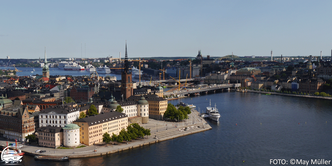 Ausblick vom Blick vom Rathausturm Stockholm