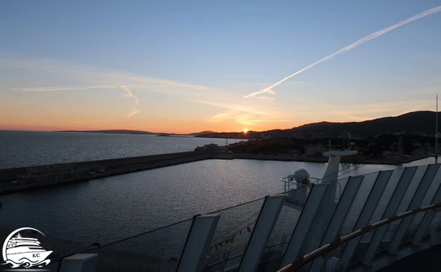 Sonnenuntergang im Hafen Kreuzfahrtblog
