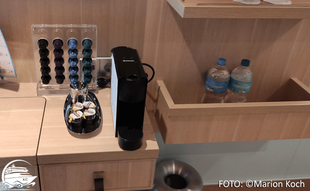 Nespresso-Kaffemaschine Suitenleistungen auf AIDAcosma - Nespresso-Kaffemaschine