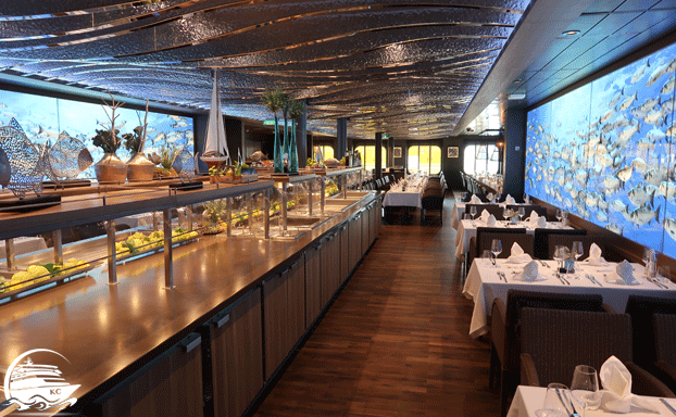AIDAnova - Oceans Restaurant - Blick in das Restaurant