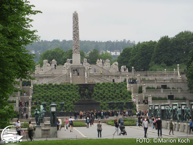 Ausflugstipps Oslo - Hauptweg des Skulpturenparks 