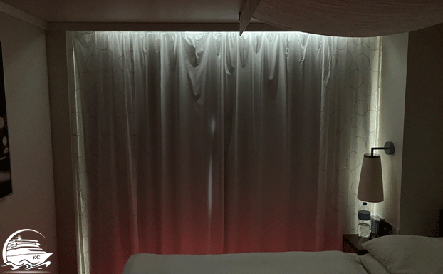 Verdunkelung nur eingeschränkt möglich AIDA Verandakabine - Verdunkelung nur eingeschränkt möglich