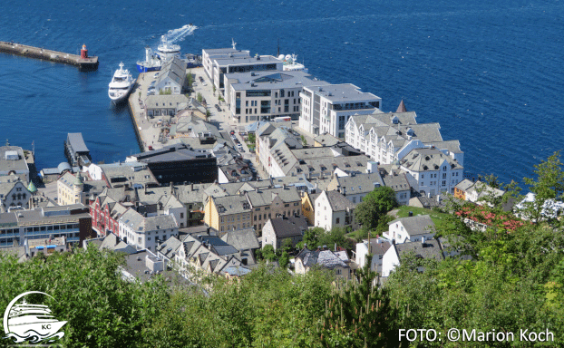 Ausflugstipps Ålesund - Blick vom Aksala bei gutem Wetter