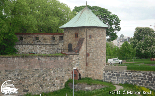 Blick vom Schiff auf die Festung Akershus Blick vom Schiff auf die Festung Akershus