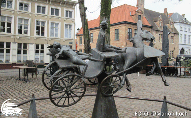 Ausflugstipps Zeebrügge / Brügge - Walplain - Statue mit Kutscher