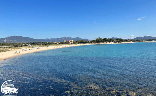 Strand Spiaggia di Nora auf Sardinien