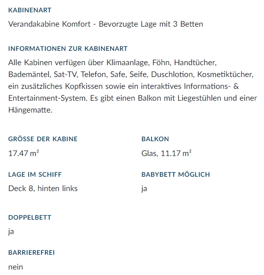 Kabinen-Test - Beispiel für Basisdaten