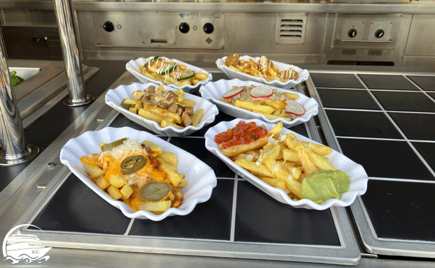 AIDAcosma Restaurants Erfahrungen - BBQ Grill - Pommes