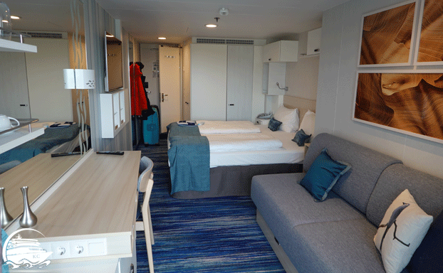 Balkonkabine 6190 - Innenansicht Mein Schiff 2 Kabinen Erfahrungen - Balkonkabine 6190 - Innenansicht