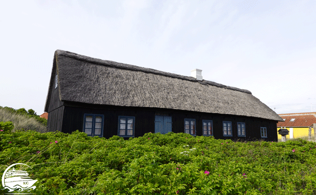 Skagen Sehenswürdigkeiten - Haus mit Reetdach im Küstenmuseum Skagen