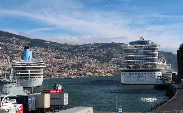 Madeira auf eigene Faust - Kreuzfahrtschiffe am Kreuzfahrtanleger in Funchal auf Madeira
