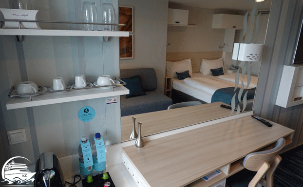 Balkonkabine 6190 - Schreibtisch Mein Schiff 2 Kabinen Erfahrungen - Balkonkabine 6190 - Schreibtisch