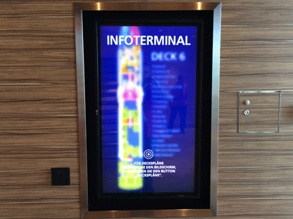 Infoterminals auf AIDAprima