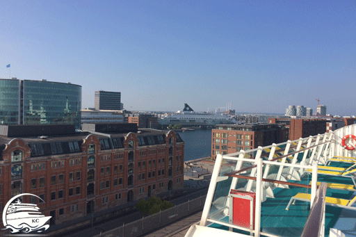 AIDAaura in Kopenhagen Blick von AIDAaura auf Kopenhagen