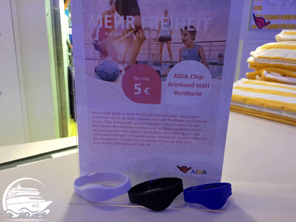 Armband als Bordkarte Wasserfestes Armband als Bordkarte für Kinder und Erwachsene.