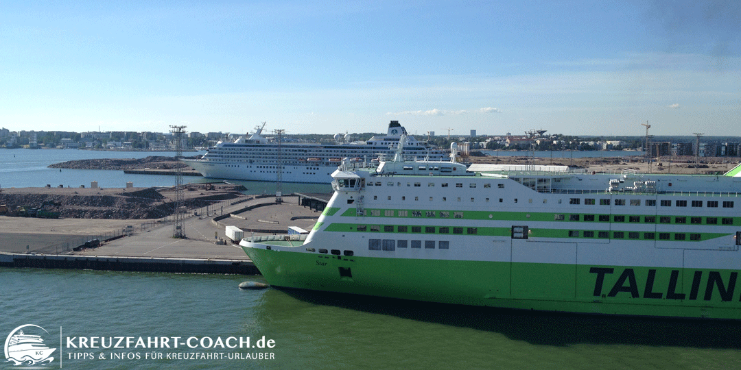 Helsinki Kreuzfahrthafen Schiffe im Kreuzfahrthafen von Helsinki