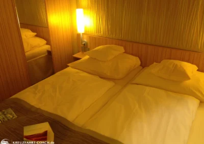 Doppelbett in der Kabine
