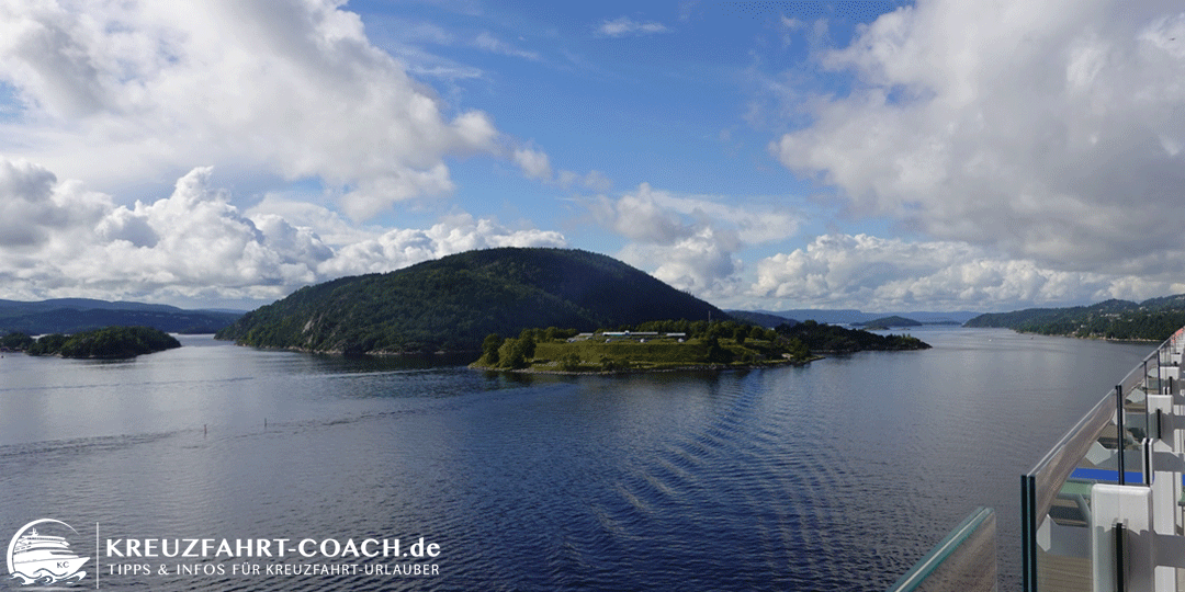 Blick vom Schiff in den Oslofjord