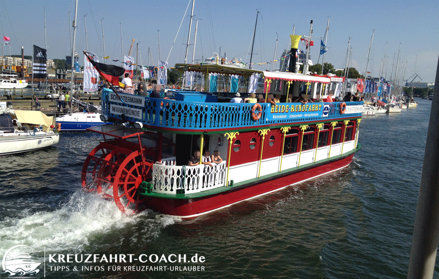 Tipp: Hafenrundfahrt Warnemünde mit der "Schnatermann" Heckraddampfer "Schnatermann" auf der Heide Rundfahrt