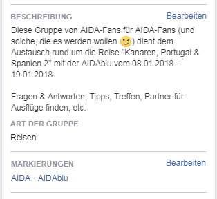 Screenshot Gruppenbeschreibung