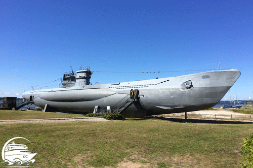 Bilck auf das U-Boot in Laboe